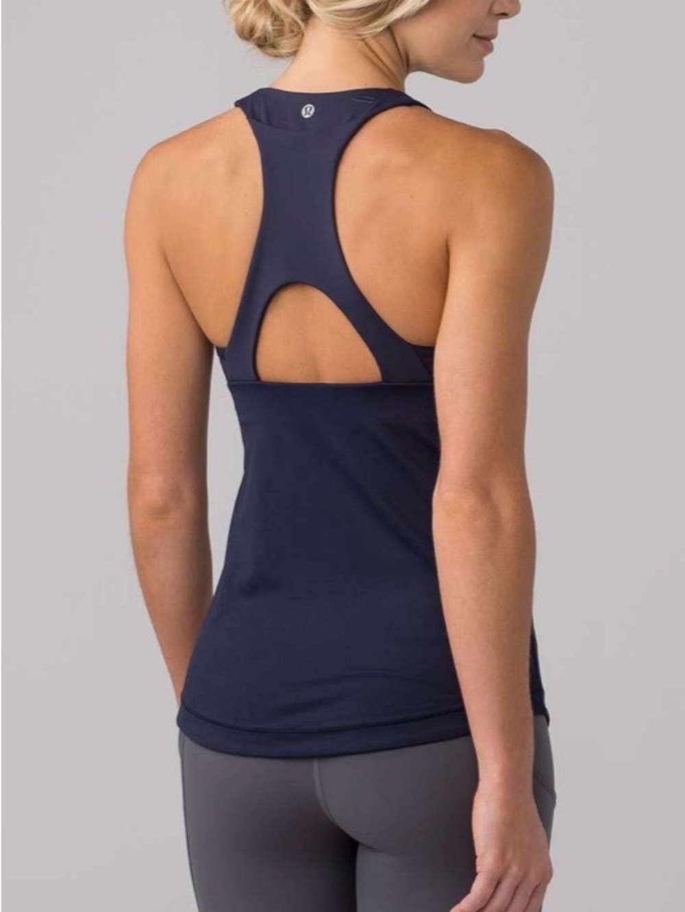 lululemon Final Lap Midnight Navy Racerback Tank Top Built in Bra 4